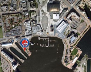 Cardiff Cruises location - Cardiff Bay